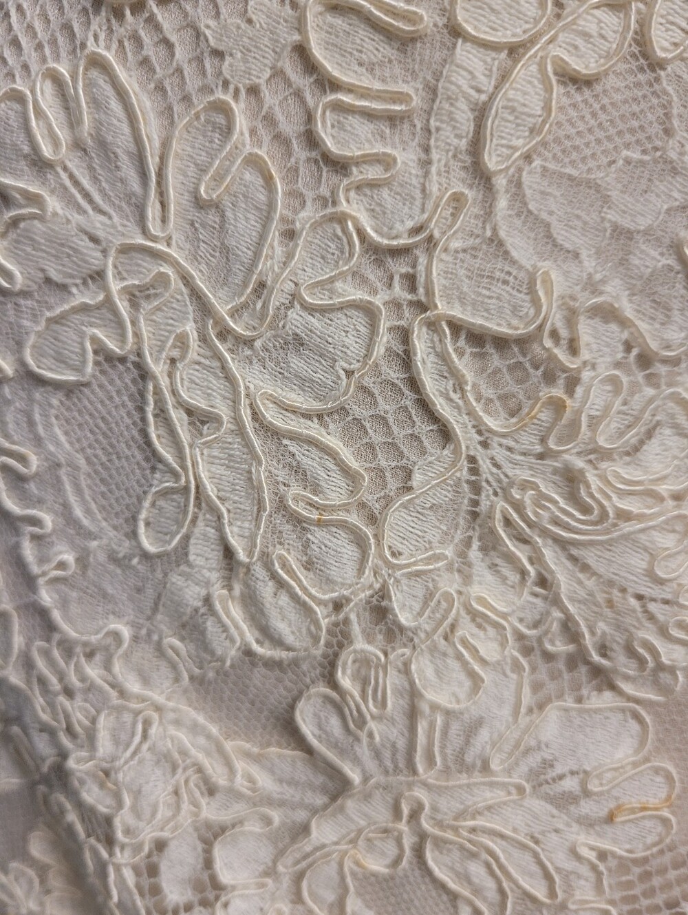 Vintage Pronovias Barcelona Lace Mermaid Wedding  Ivory Halter Bridal Gown 8 - Picture 15 of 15